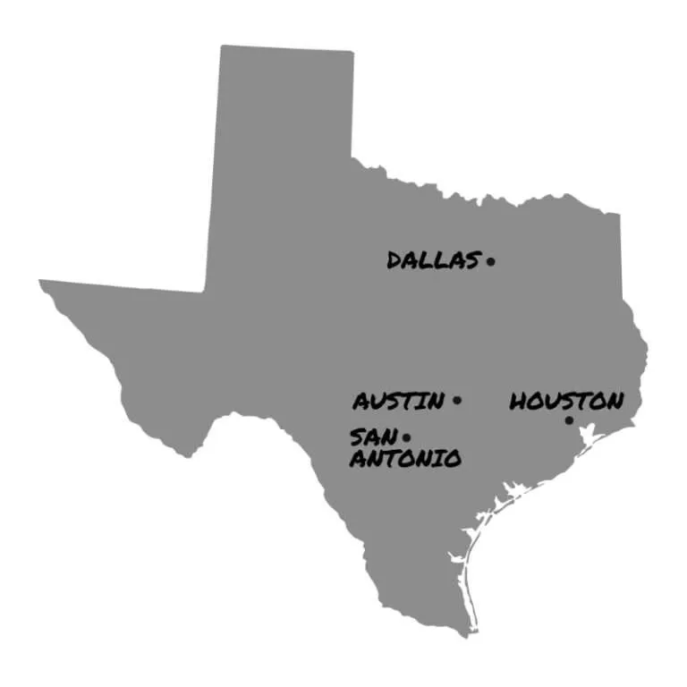 Texas Clip Art Map